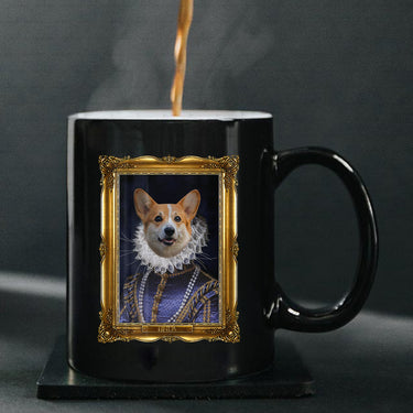 Personalized Dog Gift Idea - Royal Dog's Portrait 28 For Dog Lovers - Black Mug